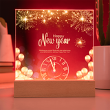 Golden Happy New Year Acrylic Plaque – Festive Gift 2026 - - Acrylic Prints