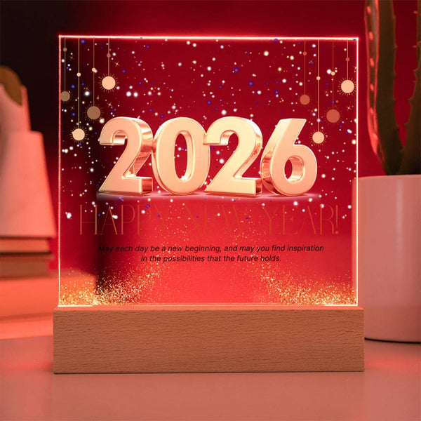 Elegant New Year Plaque 2026 – Gift of Memories - - Acrylic Prints