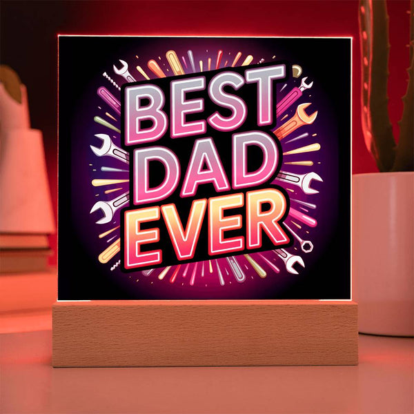 Tool Time Glow – Dad Acrylic Keepsake - - Acrylic Prints
