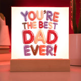 Best Dad Ever – Color Pop Plaque Acrylic - - Acrylic Prints