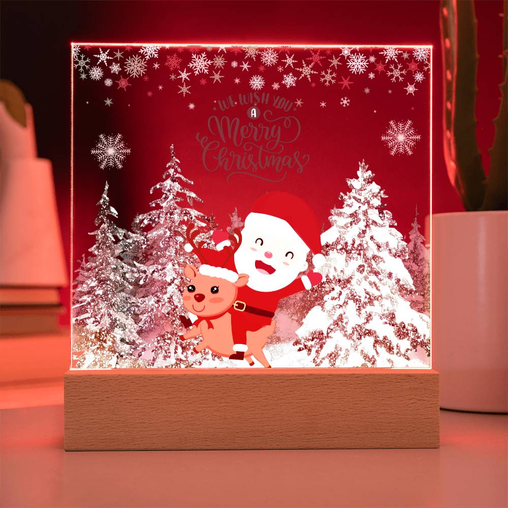 Merry Christmas Ride Acrylic Plaque – Festive Gift Delight - - Acrylic Prints