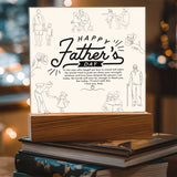 Dad’s Wisdom Lives On – Light-Up Plaque - - Acrylic Prints