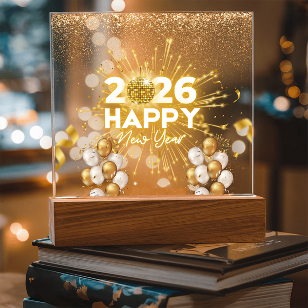 Radiant New Year 2026 Acrylic Plaque – Festive Keepsake - - Acrylic Prints