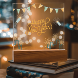 Happy New Year Acrylic Plaque – Festive Gift for 2026 - - Acrylic Prints