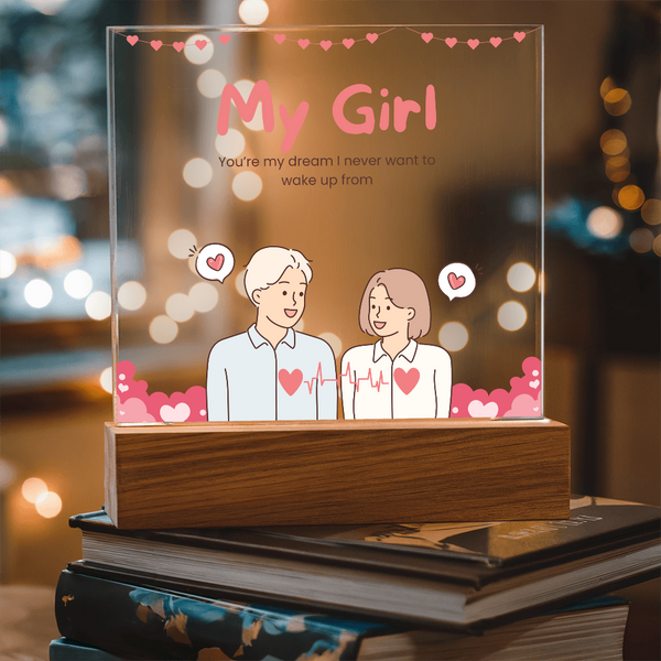 Romantic Keepsake Gift – Square Acrylic Plaque for Love - - Acrylic Prints