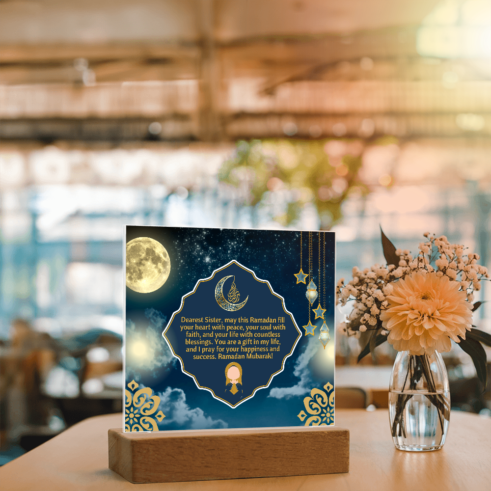 Peace & Blessings - Ramadan Sisterhood Plaque - - Acrylic Prints