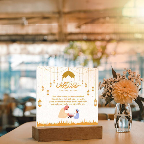 Ramadan Gift for Dad – Acrylic Plaque of Love - - Acrylic Prints