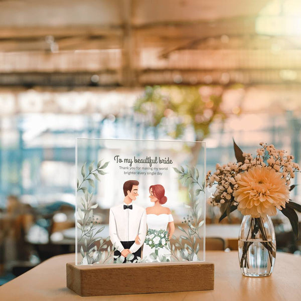 To My Beautiful Bride – Wedding Acrylic Plaque - - Acrylic Prints