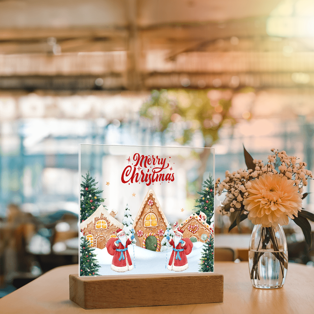 Gingerbread Village Acrylic Plaque – A Sweet Christmas Gift - - Acrylic Prints