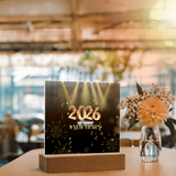 Golden 2026 Acrylic Plaque – Light Up the New Year - - Acrylic Prints
