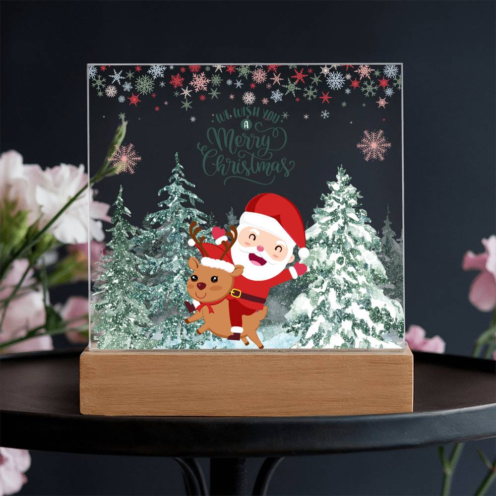 Merry Christmas Ride Acrylic Plaque – Festive Gift Delight - - Acrylic Prints