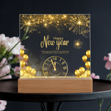Golden Happy New Year Acrylic Plaque – Festive Gift 2026 - - Acrylic Prints