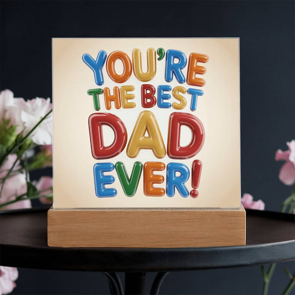 Best Dad Ever – Color Pop Plaque Acrylic - - Acrylic Prints