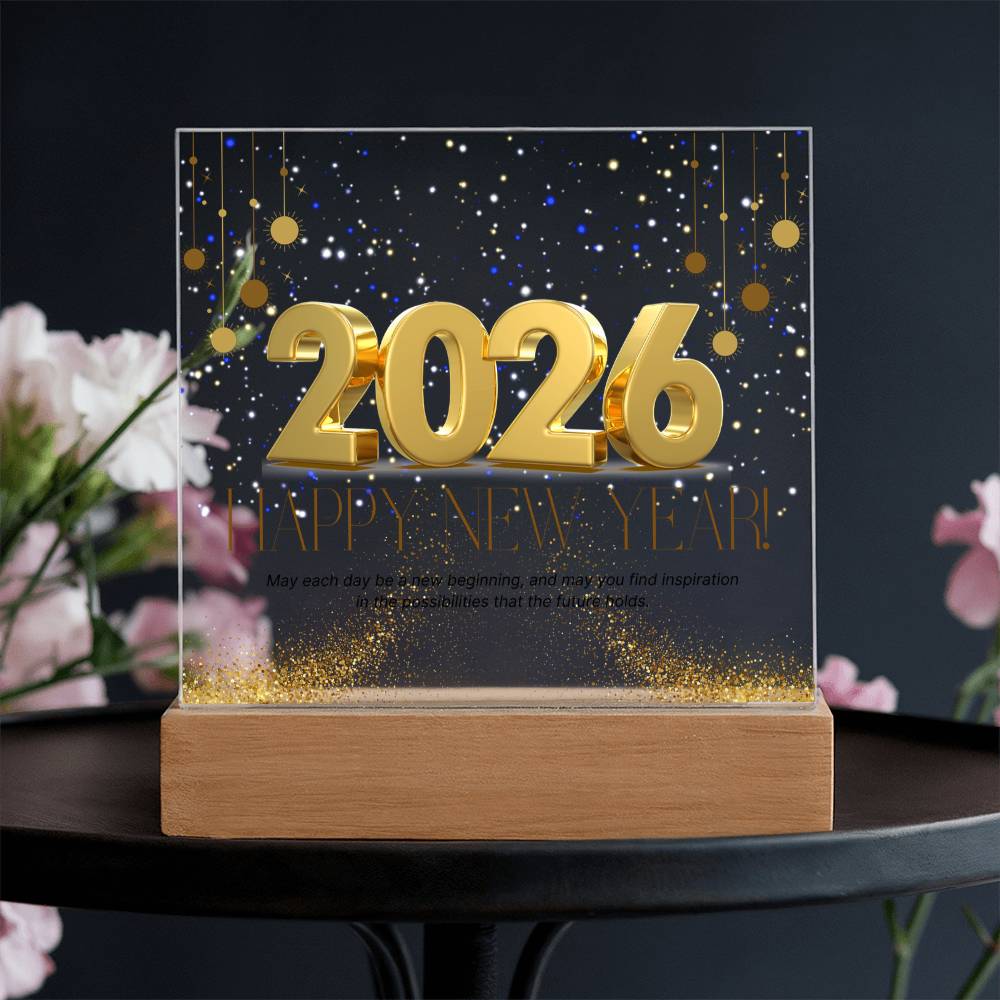 Elegant New Year Plaque 2026 – Gift of Memories - - Acrylic Prints