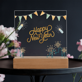 Happy New Year Acrylic Plaque – Festive Gift for 2026 - - Acrylic Prints