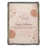 Woven Keepsake Blanket – Gift for Bestie’s Birthday - - Blankets