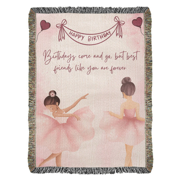 Ballerina Woven Blanket – A Graceful Gift for BFF - - Blankets