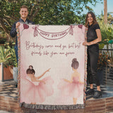 Ballerina Woven Blanket – A Graceful Gift for BFF - - Blankets