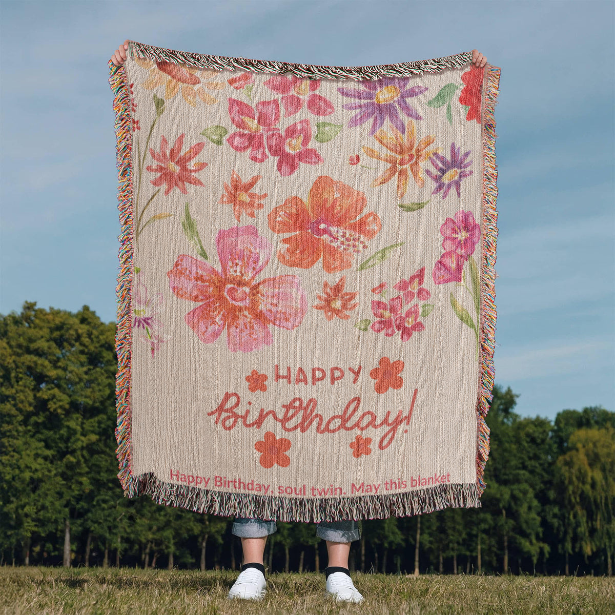 Soul Twin Woven Blanket – Gift for Your Dearest Friend - - Blankets