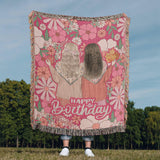Bestie Birthday Blanket – A Hug in Floral Threads - - Blanket