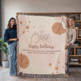 Woven Keepsake Blanket – Gift for Bestie’s Birthday - - Blankets