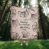 Minimalist Woven Blanket – Birthday Gift for Bestie - - Blanket