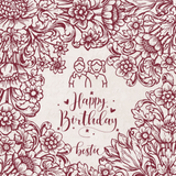 Maroon Floral Woven Blanket – Birthday Gift for Bestie - - Blanket