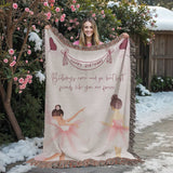 Ballerina Woven Blanket – A Graceful Gift for BFF - - Blankets