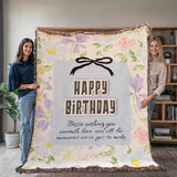 Bestie Birthday Woven Blanket – A Hug in Every Thread - - Blanket