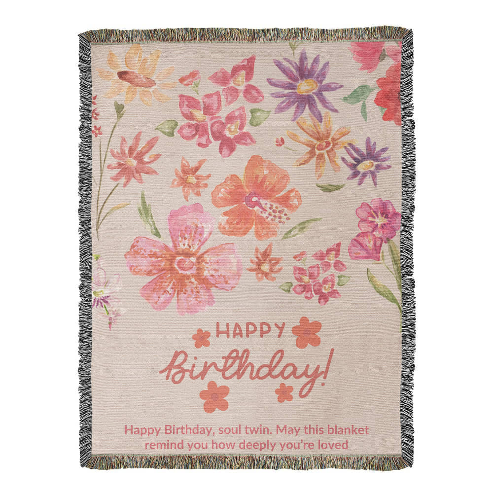 Soul Twin Woven Blanket – Gift for Your Dearest Friend - 60" x 80" - Blankets