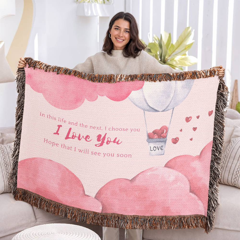 I Choose You – Romantic Woven Blanket Gift - - Blankets