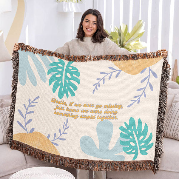 Stupid Together – Bestie Woven Blanket Gift - - Blankets