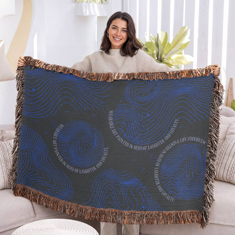 Laughter & Loyalty – Woven Art Blanket Gift - - Blankets