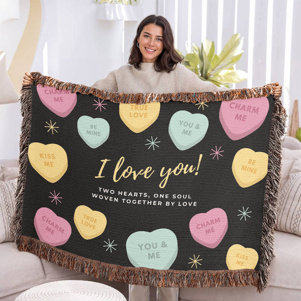 Love Notes in Cotton – Woven Blanket Gift - - Blankets