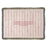 Iconic Bestie – Pink Heart Woven Blanket - 52