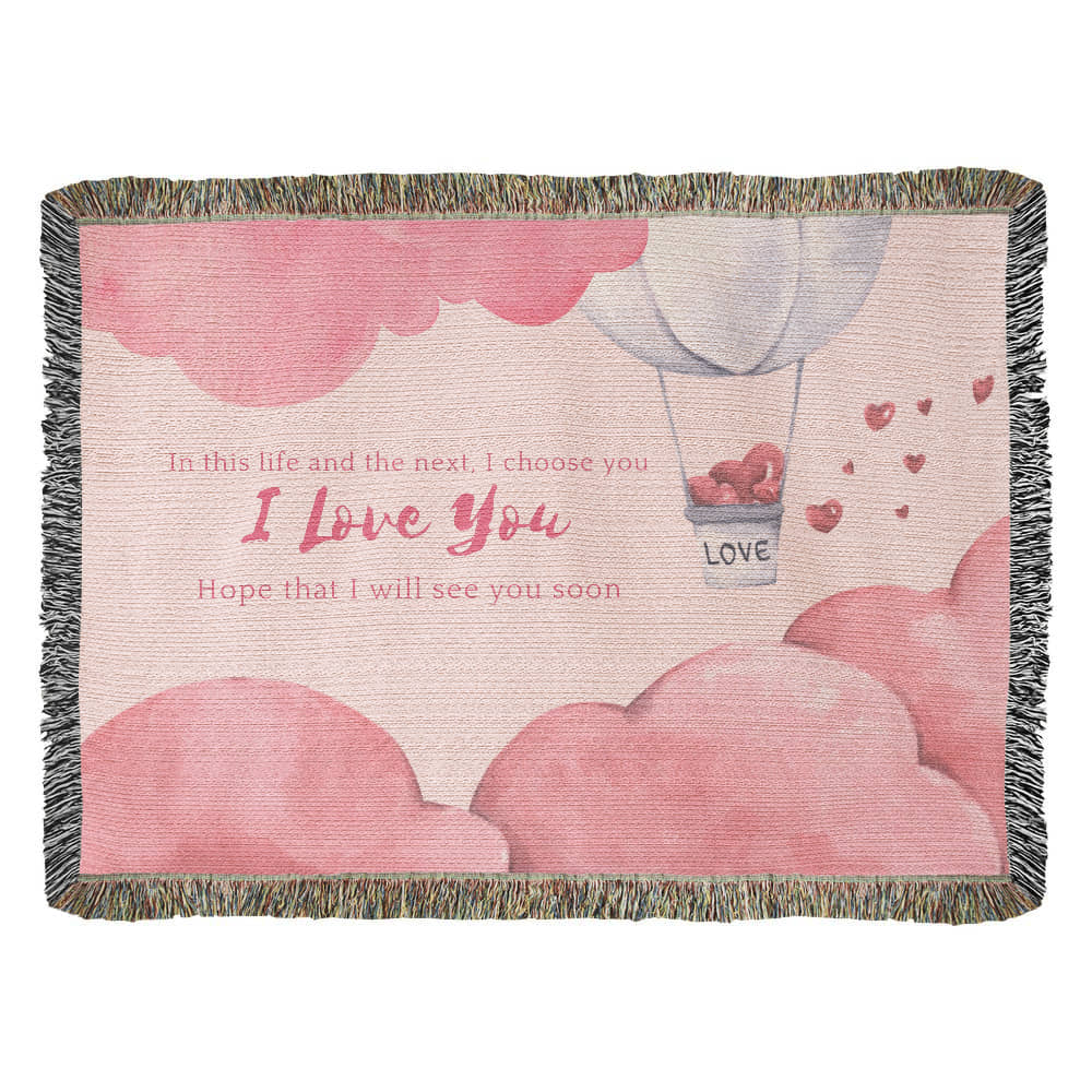 I Choose You – Romantic Woven Blanket Gift - 52" x 37" - Blankets