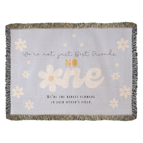Rarest Flowers – Best Friend Woven Blanket - 52" x 37" - Blankets