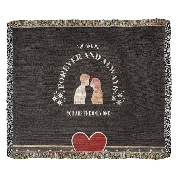 Forever & Always – Romantic Woven Blanket Gift - - Blankets