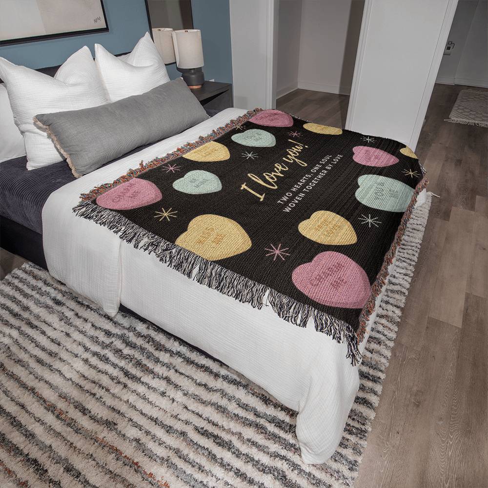 Love Notes in Cotton – Woven Blanket Gift - - Blankets