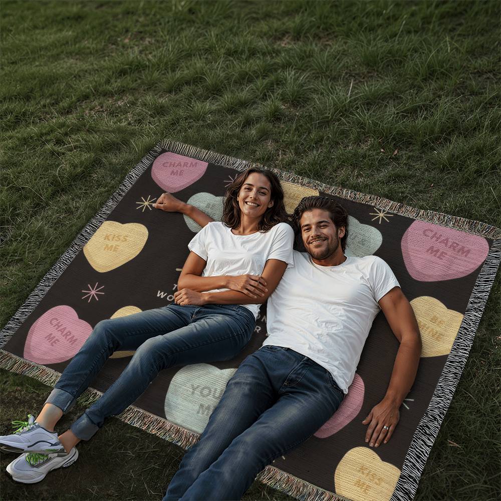 Love Notes in Cotton – Woven Blanket Gift - - Blankets