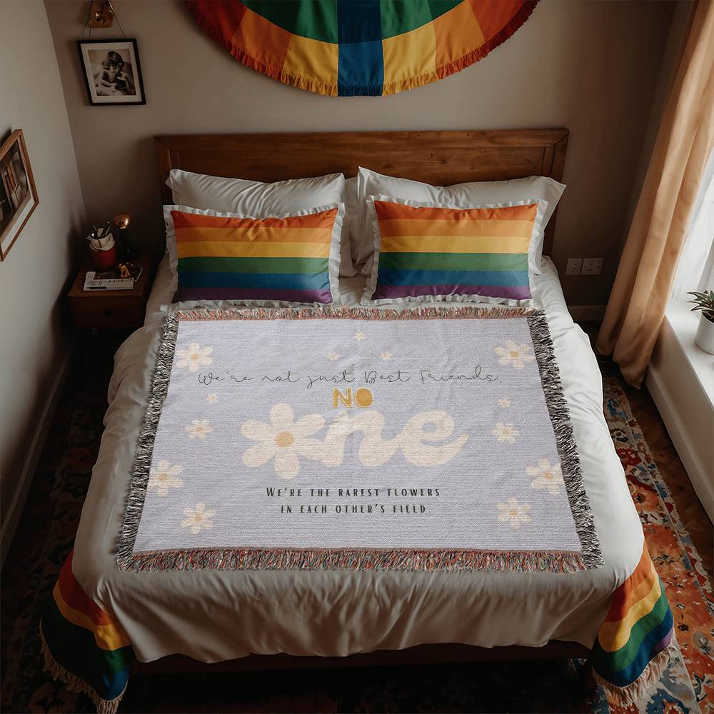 Rarest Flowers – Best Friend Woven Blanket - - Blankets