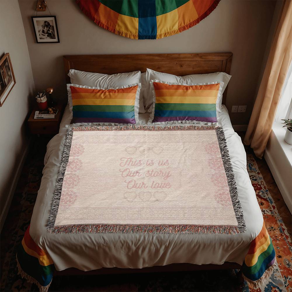 This Is Us – Romantic Cotton Wooven Blanket - - Blankets