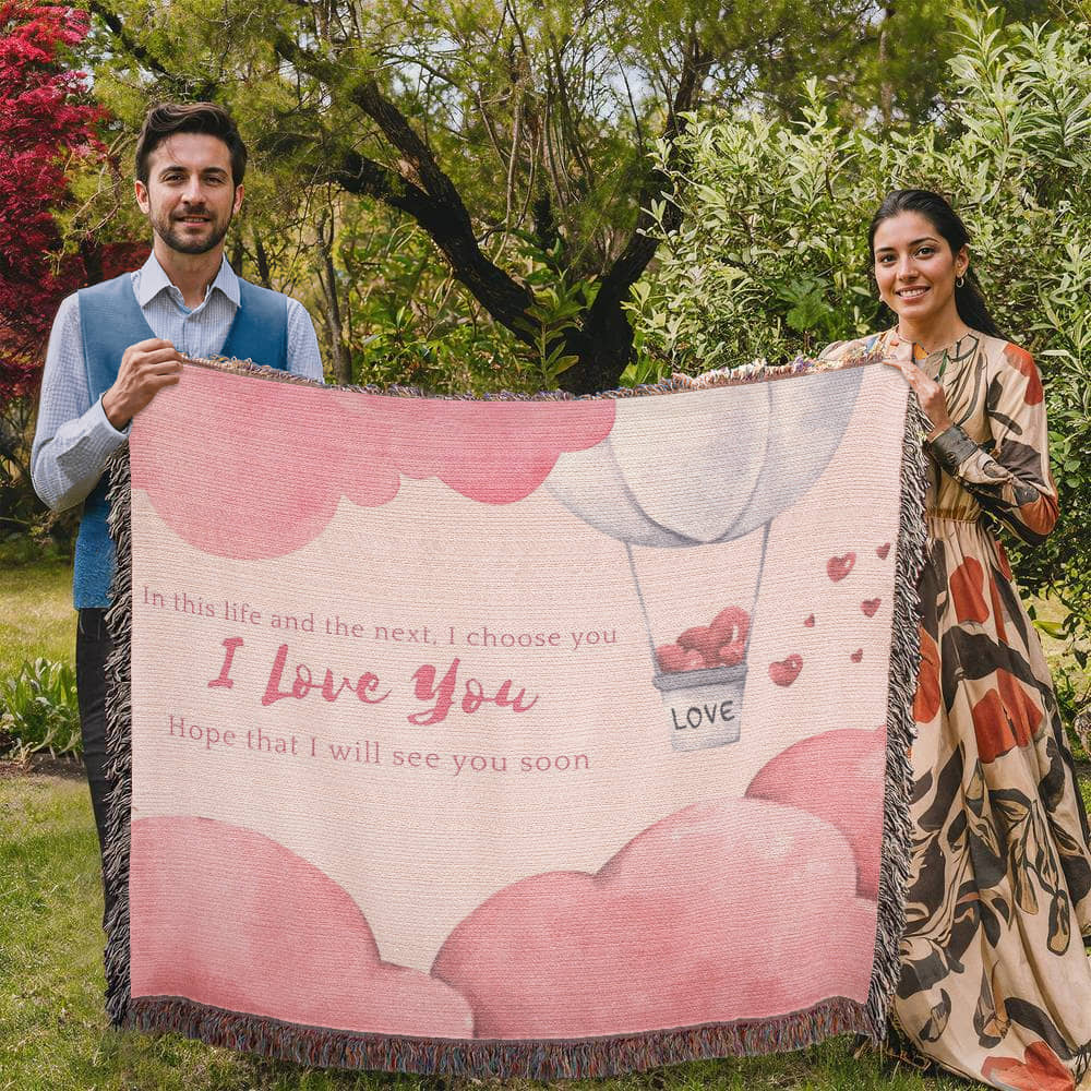 I Choose You – Romantic Woven Blanket Gift - - Blankets