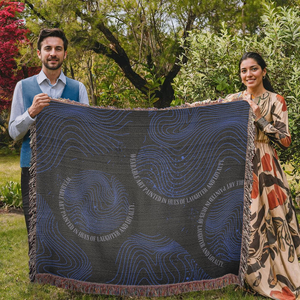 Laughter & Loyalty – Woven Art Blanket Gift - - Blankets