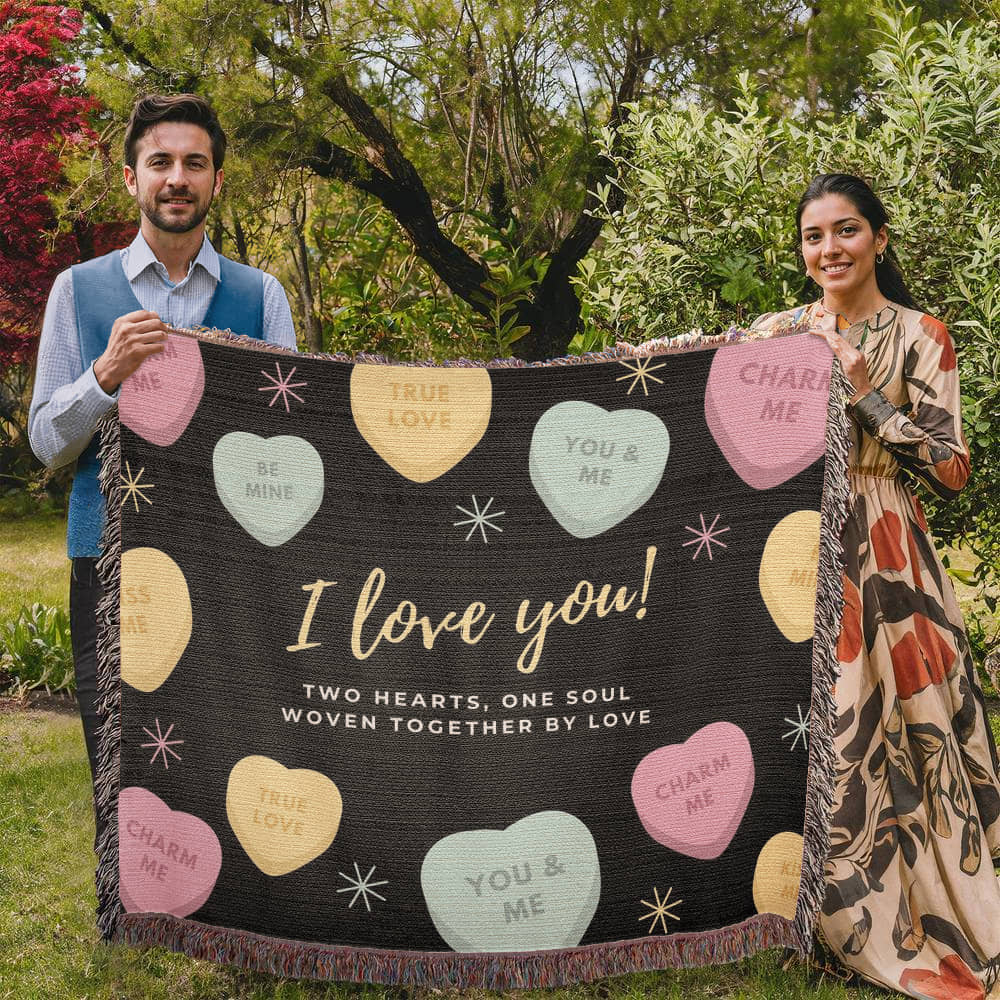 Love Notes in Cotton – Woven Blanket Gift - - Blankets