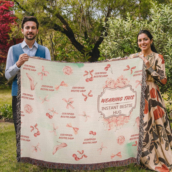 Certified Bestie Drip – Woven Blanket Gift - - Blankets