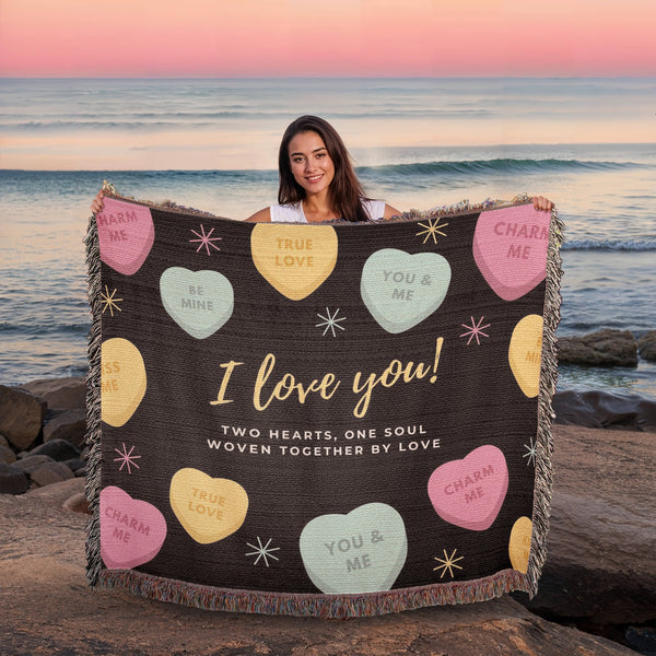 Love Notes in Cotton – Woven Blanket Gift - - Blankets