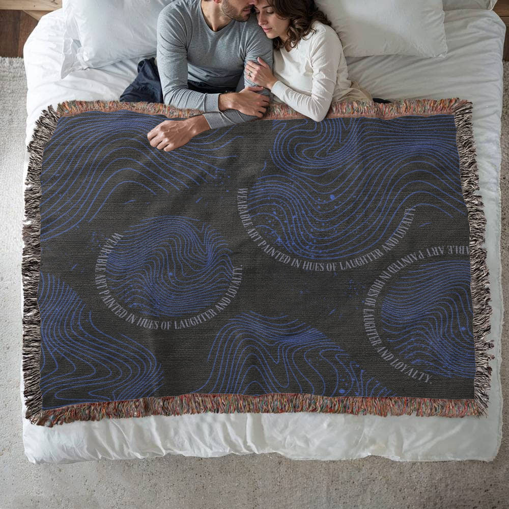 Laughter & Loyalty – Woven Art Blanket Gift - - Blankets