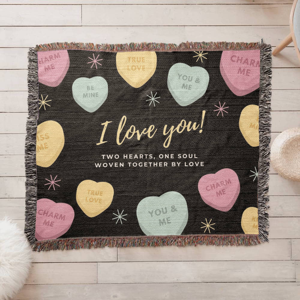 Love Notes in Cotton – Woven Blanket Gift - - Blankets