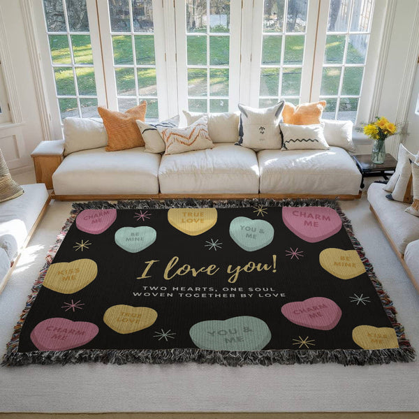 Love Notes in Cotton – Woven Blanket Gift - - Blankets